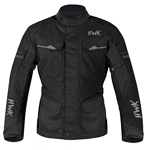 HWK Motorcycle Jacket for Men Adventure/Touring with Cordura Textile