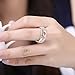BOHG Jewelry Womens 925 Sterling Silver Plated Fashion Hollow Love Eternity Ring Engagement Wedding Band