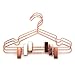 Rose Copper Gold Shiny Steel Wire Coat Clothes Garment Hangers with Clips Bar Fit Closet Hangers Koobay 12.5