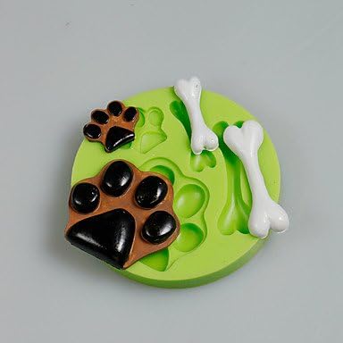 HJLHYL Dog Paws Bones Silicone Molds Fondant Cake Decoration Sugarcraft Tools Polymer Clay Fimo Chocolate Candy Soap Making