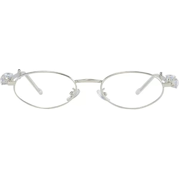 Amazon.com: Small Oval Sunglasses Rhinestone Women Men  display picture 3