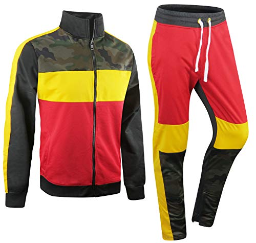 ALMAS APPAREL New Men Stripe Zip Pocket Track Pants Sweatsuit Men's Tracksuits