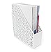 EasyPAG Desk Organizer Set - Pencil Holder Letter Sorter File Holder Business Card Holder and Sticky Note Holder, White