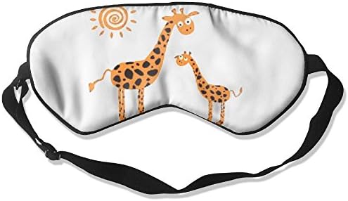Sleep Mask 100% Natural Silk Eye Mask Glittering Blindfold Cartoon Giraffe Momand Eye Cover Unisex Ultimate Sleeping Aid Eyeshade
