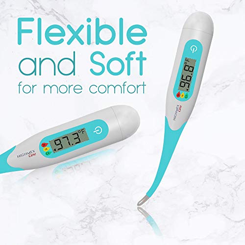Thermometer Medical Fever Baby Thermometer - Quick 10 Sec Read Oral Rectal Axillary Digital Clinical Termometro with Smiley Fever Indicator for Babies, Infants, Children, Adults and Pets