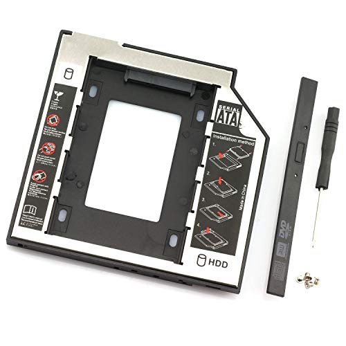 TOTOT 1pc 9.5mm Hard Drive Mounting Bracket HDD SSD Caddy Adapter SATA 3.0 Interface Laptop Hard Disk Holder for CD DVD ROM Optical Bay 2.5 inch