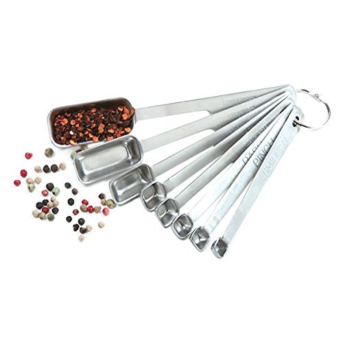 Norpro 3063 8-Piece Stainless Steel Measuring Spoon Set (2, Metallic)