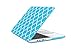 TopCase Quatrefoil / Moroccan Trellis Aqua Blue Ultra Slim Light Weight Rubberized Hard Case Cover for Macbook Pro 15