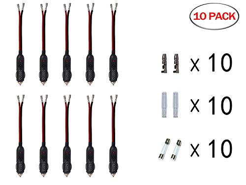 CUZEC (10-PCAK 12V Cigarette Lighter Power Adapter