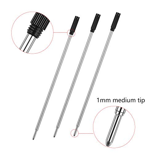 Unibene Cross Compatible Ballpoint Pen Refills 20 Pack, 1.0mm Medium Point-Black, Smooth Writing Replaceable German Ink Refill - Thumbnail 2