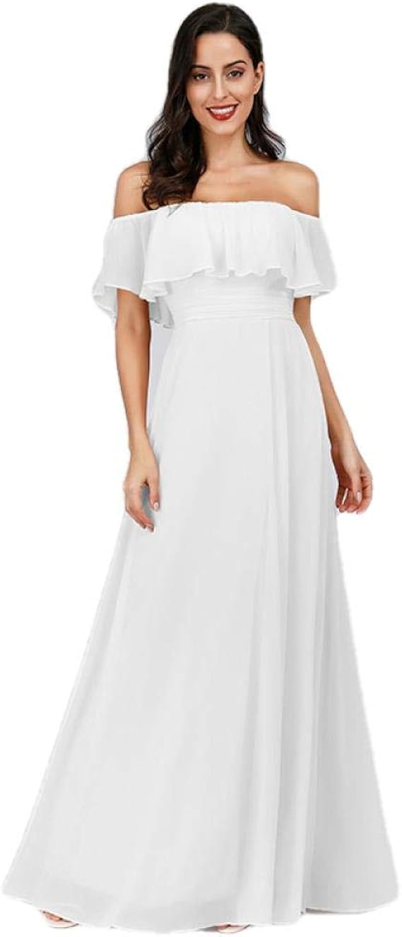 Abendkleider Für Damen Damen-Kleider Einfache Weiße Brautkleider A