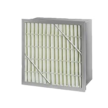 Grupo de filtración 16412 Filtro de aire de caja, Medios de fibra de vidrio ultrafinos lofted, 11 MERV, Cabezal único, 24