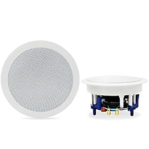Herdio 5.25 Inches 300 Watt Ronde Bluetooth Plafond Speakers 2 Way Flush Mount Geluid Badkamer Speaker Voor Slaapkamer…