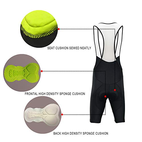 image for LEADER CYCLING Men's Cycling Bib Shorts Bike Bicycle Compression Quick