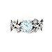 WensLTD Clearance! 2-in-1 Womens Vintage White Diamond Silver Engagement Wedding Band Ring Set (#11, Silver-6)