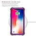 LONTECT for iPhone XR 2018 Case Glitter Sparkly Bling 3 in 1 Shockproof Heavy Duty Hybrid Sturdy High Impact Protective Cover Case for Apple iPhone XR 6.1,Shiny Dark Purple