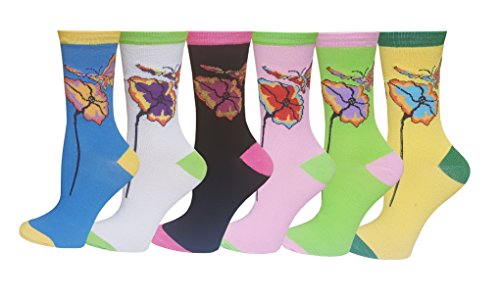 Differenttouch 6 pairs women s fancy design multi color…