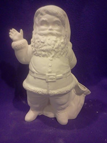 Santa with Bag 11" Ceramic Bisque, Ready to paint