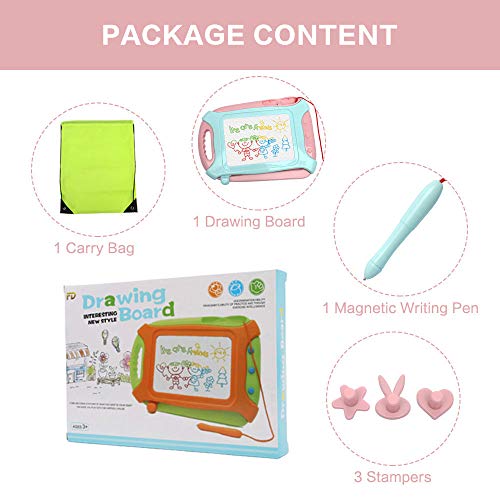 Magnetic Drawing Board for Toddlers,Travel Size Toddlers Toys A Etch Toddler Sketch Colorful Erasable with One Carry Bag Boys Girls Age of 2 3 4 5 6