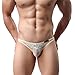 Binmer(TM)Men Underwear Lace T-back Low Waist Triangle Briefs Breathable Underpants (XL, Beige)