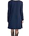 Womens Basic Loose T-shirt Plain Long Sleeve Flowy Dress Simple Pocket Tank Women's Tunic Navy Medium