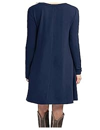 Camiseta suelta básica para mujer, de manga larga, estilo túnica simple