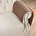 Kotile Couch Sofa Chair Armrest Caddy Organizer with 6 Pockets Faux Linen, Elegant Armchair Caddy Fits Remote Control Organizer, Cell Phone, Glasses, Magazine Holder (Coffee)