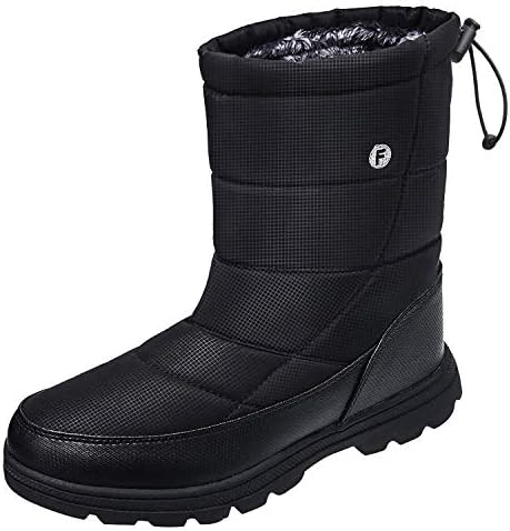 Mens Womens Snow Boots Winter Lightweight Anti-Slip Water Resistant Fur Lined Cold Weather Shoes