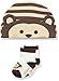 Lovespun Baby Boys' Perfect Picture 2 Piece Hat and Sock Set, Monkey, 0-12 Months