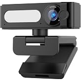 Sameuo G53 4K Webcam with Noise-Canceling Microphone for PC Laptop | 120&deg; Wide-Angle &amp; Autofocus Video Streaming Computer Camera, Remote Control，works with Zoom/Teams/Mac