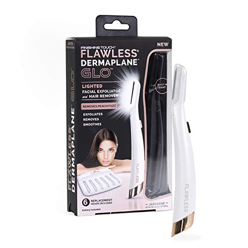 Finishing touch flawless dermaplane glo lighted facial exfoliator Clearance