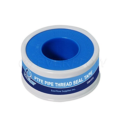 Everflow 810 PTFE Tape Seal Threads for Plumbers, White 1/2 Inch x 260 Inch