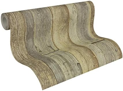 A.S. Creation 95931-3 10.05 x 0.53 m Wood Effect Wallpaper - Brown/CreamThe Forest Stewardship Council