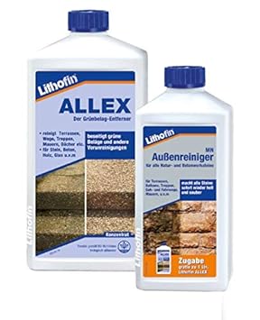 Lithofin ALLEX 1 l + Lithofin MN Außenreiniger 500 ml - gratis Reinigen von Natursteinen