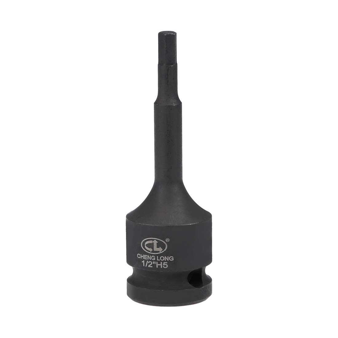 sourcing map 1/2" Drive x H5 (5mm) Impact Hex Bit Socket, Metric 3" Length, Cr-Mo Steel