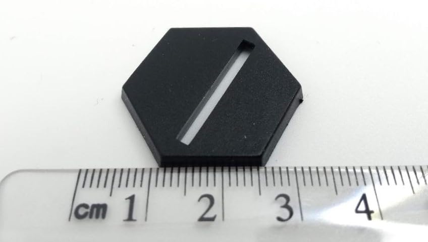 Big Cherry Plastic Wargaming Slotta Bases, 40 x 25mm Hex Slot