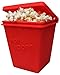 Microwave Popcorn Popper by MrLifeHack - BPA FREE Silicone Popcorn Maker - Makes Healthy Hot Air Popped Popcorn in 2 minutes - Dishwasher Safe, Red