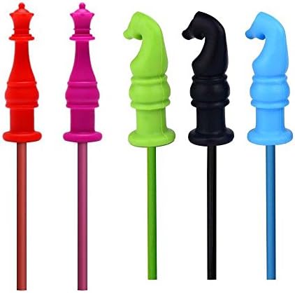 5Pcs Silicone Chewable Pencil Toppers , Therapy Toys, Chewy Tubes, Fidgets, Oral Motor Chew