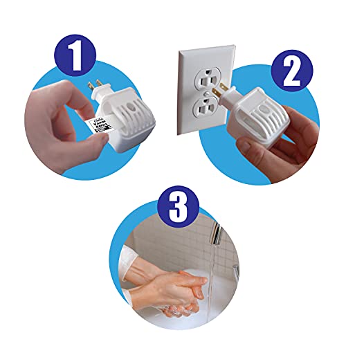 Kids Relief Plug-in Waterless Vaporizer + 5 Soothing Non-Medicated Lavender Menthol Eucalyptus Vapor Refill Pads, 1 ct