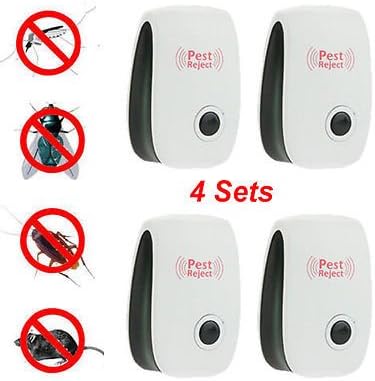 4x Ultrasonic Electronic Anti Mosquito Pest Bug Insect Cockroach Repeller Reject