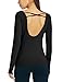 Baleaf Women's Cowl Back Long Sleeve Workout Yoga Shirts Tee