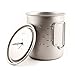 Core Element Titanium Lightweight Camping Bushcraft Mug Pot with Lid & Handle Dual Purpose - Open Fire Direct Flame Safe, Easy Clean (750 ML)