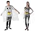 Disney 2-Pack Mickey Mouse Rain Poncho Hoodie Front Back Print (2 Pack, Adult)