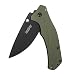 Kershaw Knockout Olive/Black Pocket Knife (1870OLBLK); 3.25" DLC-Coated 14C28N Steel Blade, Anodized Aluminum Handle; SpeedSafe Open, Flipper, Sub-Frame Lock, 4-Position Deep-Carry Pocketclip; 3.5 OZ primary