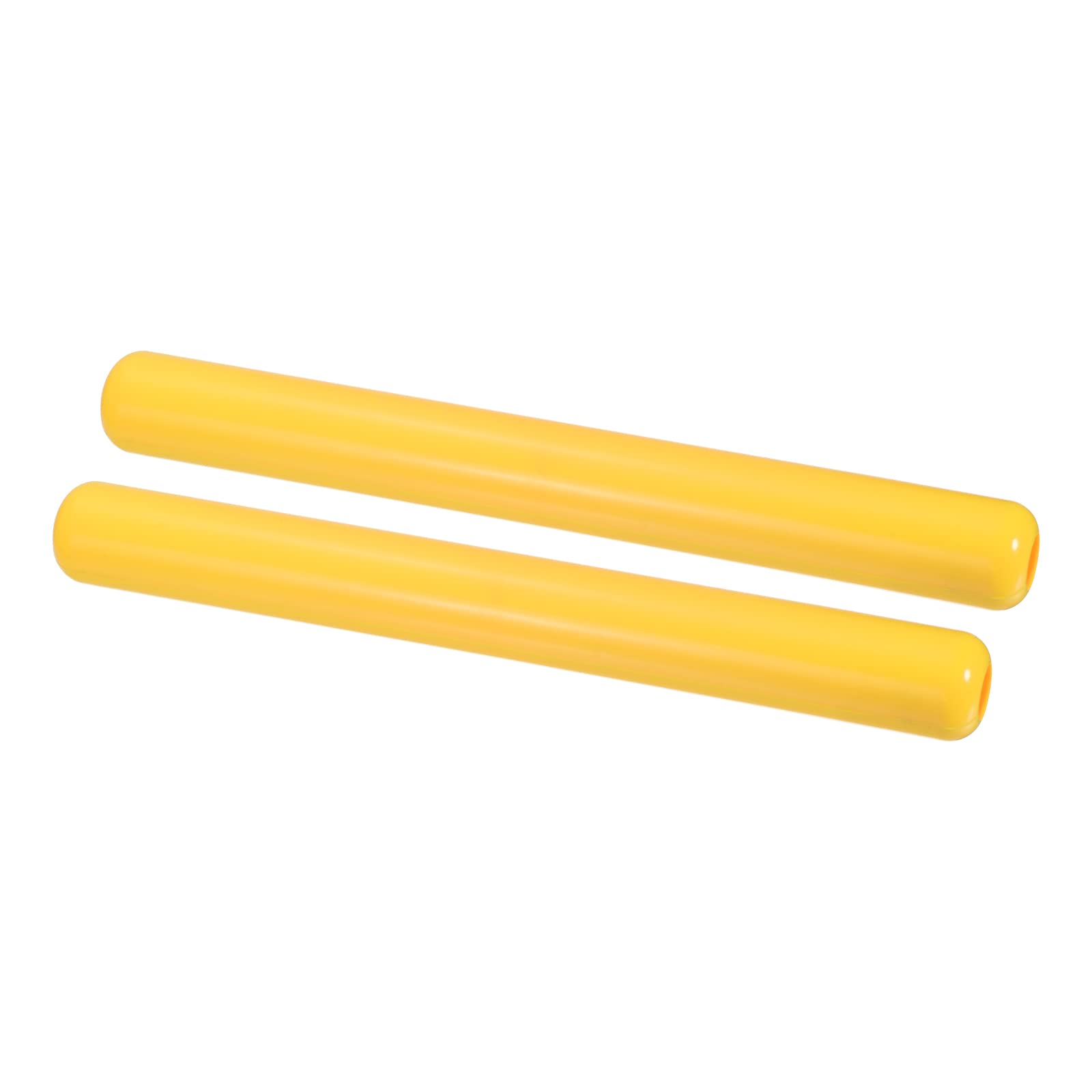PATIKIL Junior Relay Track Baton, 2 Pack Plastic Tube Race Field Running Stick for Outdoor Athletics Sport Game Tool, Yellow