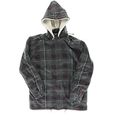 Gioberti Mens Sherpa Lined Flannel Jacket with Removable Hood