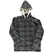 Gioberti Mens Sherpa Lined Flannel Jacket with Removable Hood
