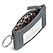Vera Bradley Women's Microfiber Zip ID Case Wallet, Charcoal, One Size