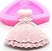 NYKKOLA Princess Dress Silicone Fondant Cake Mold Chocolate Baking Sugarcraft