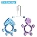 Lelife Baby Teether Infant Toothbrush Made of BPA Free Soft Silicone(Includes 1xblue Inkfish 1xpink Turtle teether, 1x Finger Brush)